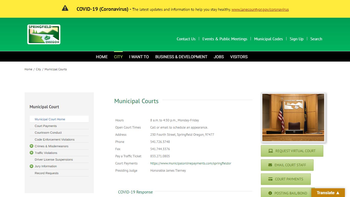 Municipal Courts - City of Springfield Oregon